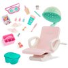 Glitter Girls – Salon Chair & Styling Playset – Hooded Hair Dryer, Foot Bath, Pretend Nail Polish – 14-inch Doll Accessories for Kids Ages 3 and Up – Children’s Toys
