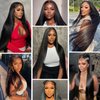 SUNKASA 30 Inch Straight Lace Front Wigs Human Hair 200% Density 13x4 HD Transparent Lace Front Wigs for Black Women Glueless Lace Frontal Wig Human Hair Pre Plucked With Baby Hair Natural Black