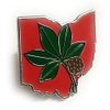 Ohio State Buckeyes Leaf Tie Tack Hat Lapel Pin