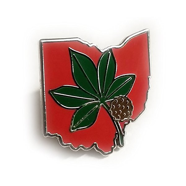 Ohio State Buckeyes Leaf Tie Tack Hat Lapel Pin