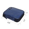 Damero Crochet Hook Case, Travel Storage Bag for Various Crochet Needles and Accessories, Lightweight and Compact, Easy to Carry, Medium, Blue Dots (No Accessories Included)
