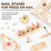 SAVILAND Nail Stand for Press On Nails: 2X Powerful Magnetic Nail Holder for Painting Nails Display 40PCS False Finger Holder Art Brush Putty Acrylic Nail Art Kit Accessories Nail Enthusiasts Home DIY