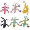 Aiffort 6Pcs Realistic Fake Lizards Artificial Reptile Lizard Model Animal Figures Trick Playthings for Halloween Party April Fool's Day Party Scary Garden Prank Props