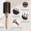 Round Brush for Blow Drying, LORSEX Boar Bristle Hair brush for Women Men, Round Hairbrush for Add Shine/Volume, Minimize Damage (2.8 Inch)
