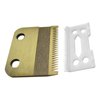 Professional Adjustable Replacement Blades Set #1006-30-15-10 for Wahl 8504 Hair Clippers, 1 Carbon Steel Fixed Blades, 1 Ceramic Moving Blade, Compatible w/Wahl Super Taper Hair Clippers (Gold)