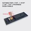 6.3" Privacy Pocket Door Lock Hardware, Sliding Barn Door Lock with Keys,Concealed Recessed Door Handle Door Lock Furniture Hardware Door Locks for Many Scenarios Bathroom, Barn,Bedroom (Black)