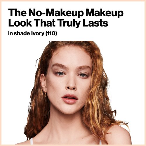 Revlon ColorStay Light Cover Liquid Foundation, Hydrating Longwear Weightless Makeup with SPF 35, Light-Medium Coverage for Blemish, Dark Spots & Uneven Skin Texture, 110 Ivory, 1 fl. oz.