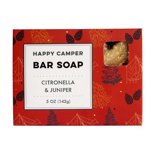 NATURE'S APOTHECARY Happy Camper Premium Bar Soap - Cold-Processed Castile Soap - Eco-Friendly, Vegan, Hypoallergenic, All-Natural, Plant-Derived, Handmade in USA by DAYSPA Body Basics