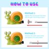 XONTEUS 2 in 1 Outdoor Water Sprinkler Baseball Toy for Kids and Toddler, Backyard 360° Roating Snail Sprinkler Toy Tee Ball Games,Summer Splashing Fun Toys for 3 4 5 6 7 8 Year Old Boys Girls Gift