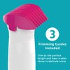 Clio PALMPERFECT Electric Bikini Trimmer - Travel-Friendly Hair Shaver for Smooth, Dual Blade for Close Shave, Use Wet or Dry - Battery-Powered + 3 Trimming Guides Included