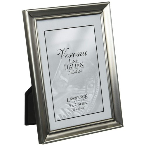 Lawrence Frames 609057 Brushed Pewter 5 by 7 Metal Picture Frame