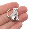 Stonehaven Miniatures Female Teifling Fighter Miniature Figure, 100% Pewter Metal - 22mm Tall - (for 28mm Scale Table Top War Games) - Made in USA