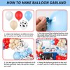 Farm Animal Theme Balloon Garland Arch Kit Red Blue White Latex Balloons Garland with Cow Print Balloons for Kid Barn Yard Farmhouse Country Western Cowboy Birthday Party Supplies Decoration