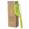 Tangols Gentle Detangler Hair Brush-100% Eco-Friendly Double Curved Straw Hair Brush w/Ultra-Soft Anti Knot Nylon Bristles for Adults,Kids All Hair Types(Green)