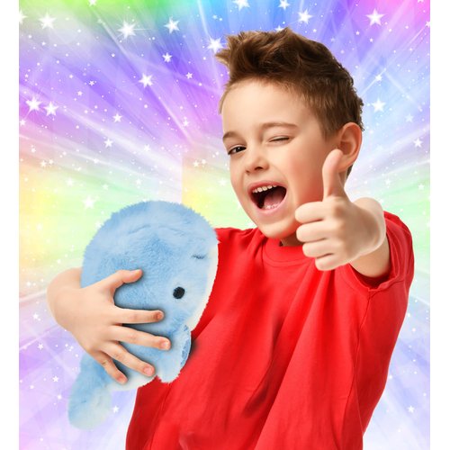 DolliBu Blue Whale Super Soft Stuffed Animal, Cute Realistic Stuffed Animals for Girls. Boys and Adults Animal Gifts, Kids Ocean Life Nursery Décor for Newborn - 7 inches