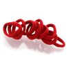 My Lello Girls Small Premium Ponytail Holder Seamless Hair Bands Red 20pcs