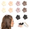Ivyu Small Claw Hair Clips for Women Girls - 10 Pcs Mini Flower Hair Clips Tiny Claw Clips for Thin Hair Strong Hold Cute Jaw Clip Nonslip Hair Styling Accessories