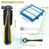 Replacement Parts for Shark IQ Robot Vacuum by Techecook- Replace R101AE RV1001AE shark robot vacuum brushes - Includes 6 x Side Brushes, 3 x Hepa Filters,1 x Main Rolling Brush and 1 x Cleaning Brush