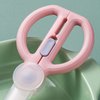 DAMPEN Ceramic Scissors for Baby Food,Portable Baby Food Scissors,Children Safety Food Cutter,with Blade Cover and Travel Case (PINK)