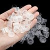 Tattoo Ink Cups 200PCS 17mm Big Tattoo Pigment Cups With Base Disposable Plastic Tattoo Ink Caps Cups for Tattoo Ink Tattoo Kits Supplies