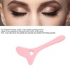 Pwshymi Eyebrow Pencil Stencil, Hollow Out Spoon Heart Shape Silicone Eyeshadow Stencil Aid Curvature Silicone Tool for Drawing Eye Shadow(Pink)