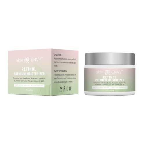 Skin ENVY Retinol Anti-Aging Cream – With Hyaluronic Acid, Shea Butter, Vitamin E & Green Tea | Hydrating, Nourishing & Wrinkle-Reducing | 20% of Profits Donated to USA Children’s Charities | 1.7oz