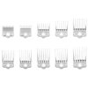Supreme Trimmer Magnetic Guide Combs for Clippers | CMG100 Hair Clipper Guards, 10 Cutting Lengths | Frosted Transparent