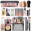 All in One Makeup Kit for Women Full Kit, 12 Colors Eyeshadow, Foundation & Primer, CC Cream, Lipsticks, Mascara, Makeup Brush & Sponge, Brow Pencil & Soap, Eyeliner, Contour Stick, Cosmetics Bag