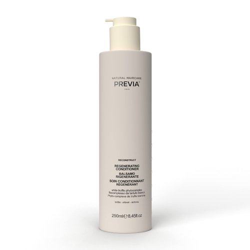 PREVIA Reconstruct Regenerating Conditioner for Damaged Hair Deep Hydrating Formula with Organic White Truffle Extract Moisturizing Vegan Conditioner for Dry Brittle Hair 8.45 oz