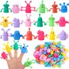 120 PCS Finger Puppets Toys Cute Monster Finger Puppets Soft Rubber Stretchy Fidget Doll Toys for Role Playing Birthday Kids Party Favors, 14 Random Styles
