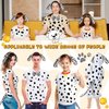 Oudain Dalmatian Costume Set Ear Headband Bow Tie Tail 4 Sheets Adhesive Felt Circles Felt Pads 4 Spotty Dog Bells Felt Pad Accessories Set for Costumes 100 Days of School Party Cosplay