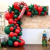 Christmas Balloons Kit 96pcs Red Green Latex Balloons with 2pcs Candy Cane Merry Christmas Foil Balloon and 2pcs Explosion Star Balloons for Christmas Party Decorations and Kids Christmas Party ﻿