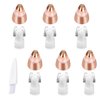 Eyebrow Hair Remover Replacement Heads: Compatible with Finishing Touch Flawless Women Eyebrow Hair Remover Trimmer Blades Painless, with Cleaning Brush, As Seen On TV 18K Gold-Plated Gold 6 Count