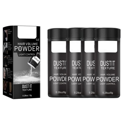OFOCASE Hair Setting Powder 8g, All Day Long To Keep Hair Soft and Fluffy, Not Messy, Dust, Hair Root Lifting Powder, Suitable for A Variety of Hair Types and Hairstyles, Black (4pcs)
