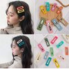 Aeyistry 8 Pcs Rainbow square clips Hair Clips Snap Barrette Accessories Rectangle Headwear Hair Styling Tools, unisex(8 Colors)