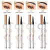 Eyebrow Microblading Pen,3D Waterproof Microblading Eyebrow Pencil Contouring Pen, 4 Fork Tip Magic Eyebrow Pencil Tattoo Long-Lasting for Natural Makeup (Dark Coffee)