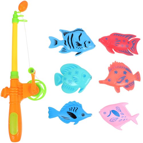Kisangel Magnetic Fishing Pole 7pcs Magnetic Fishing Toy Fishing Pole Toys Fishing Game Toy Fishing Rod Game Toy