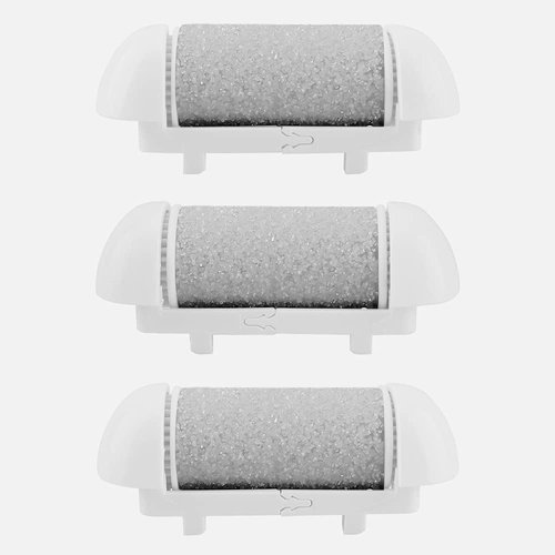 Electric Callus Remover Refill,Elmchee Perfect Refill 3 Same Rough Replacement Rollers Professional Feet Care Grinding Heads Pack of 3 (Grey)