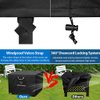 QH.HOME Fire Pit Cover Square Super Waterproof, 32" L x 32" W x 24" H Outdoor Firepit Table Cover 600D Strong Tear Resistant, UPF 50+ Fire Pit Cover Fading Resistant for Square Fire Pit - Black