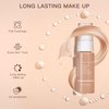 MSRUIOO Liquid Foundation, Matte Finish, Weightless Full Coverage, Oil-Free, Non-Comedogenic, 1.52 fl oz (M005, 1pc)