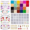 Goldwise Friendship Bracelet Making Kit 2 Boxes-4952 Pcs 24 Colors Bracelet Kits with 3450 Pcs Glass Seed Beads, 1040 Pcs Letter Beads and 50 Pcs Number Beads with Charms, Crafts Gift