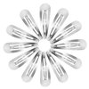 Hotop 50 Pack Snap Hair Clips Hair Barrettes for Kids, Girls and Women, 50 mm (Silver)