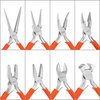 Kurtzy 8 Pack Mini Jewelry Plier Tool Kit Set with Soft Grip Handles - Precision Wire Cutters, Needle, Round & Bent Nose Pliers - Tools For Making Crafts, Beading, Electrical & Electronics