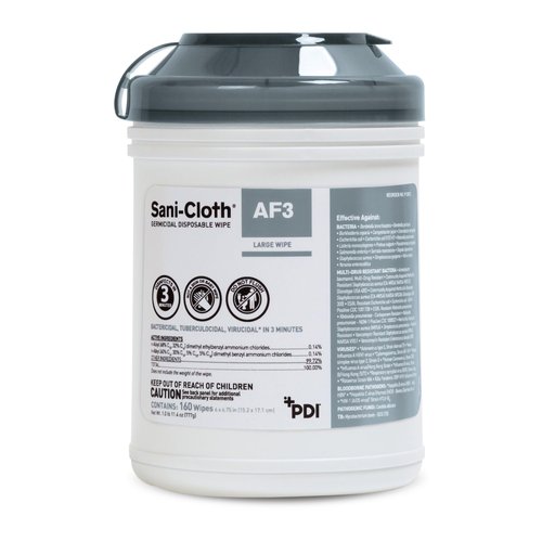 Sani-Cloth AF3 Alcohol-Free Disposable Disinfectant Wipes - 160 Wipes