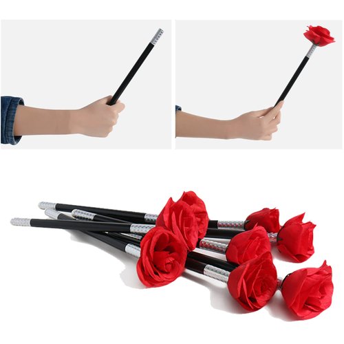 Stick to Rose+Flower Magic Tricks Flowers Appearing Close up Street Stage Magic Props,Easy Magic Trick Toys Show Performance Prop Funny Toys for Adults Kids