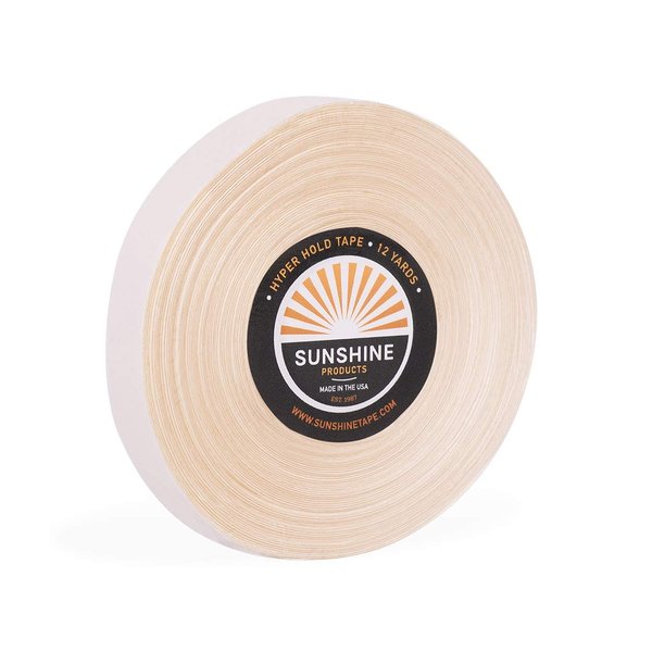 Sunshine Maximum Wear Hair System Tape Roll - Hyper Hold Wig Tape - Hypoallergenic No Shine Adhesive Tape - 2-4 Week Hold - 1/2" x 12 yds