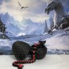 Crystal Dragon, 3D Printed Articulated Black and Red Crystal Dragon with Dragon Egg, Fidget ADHD Autism Toy, Executive Desk Toy D022