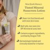 Earth Mama Tinted Mineral Sunscreen Lotion SPF 40, Contains Organic Argan and Red Raspberry Seed Oil, 3-Ounces