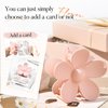 DEEKA 16 Pcs Bridesmaid Proposal Gifts Set Flower Hair Claw Clips with Floral Card & Satin Scrunchies Proposal Box Bridal Party Gift Bridesmaids Bachelorette Party Favors (White&Pink)