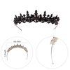 LIMELIA Women's Tiara for Henna Wedding Party | Glitter Hair Accessories for Bridal Birthday Pageant Prom Halloween Cos-play Costume Christmas Party, Princess Crowns | Crystal Glass Beads-Black